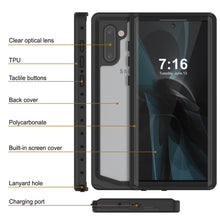 Cargar imagen en el visor de la galería, Galaxy Note 10 Waterproof Case, Punkcase Studstar Clear Thin Armor Cover (Color in image: white)
