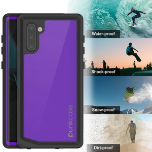 Galaxy Note 10 Waterproof Case, Punkcase Studstar Purple Series Thin Armor Cover (Color in image: pink)