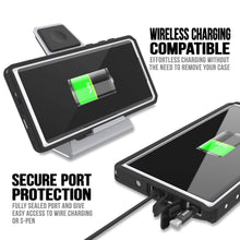 Cargar imagen en el visor de la galería, Galaxy Note 10 Waterproof Case, Punkcase Studstar White Thin Armor Cover (Color in image: black)
