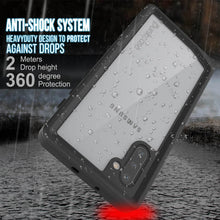 Cargar imagen en el visor de la galería, Galaxy Note 10 Waterproof Case, Punkcase Studstar Clear Thin Armor Cover (Color in image: light blue)
