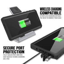 Cargar imagen en el visor de la galería, Galaxy Note 10 Waterproof Case, Punkcase Studstar Clear Thin Armor Cover (Color in image: black)
