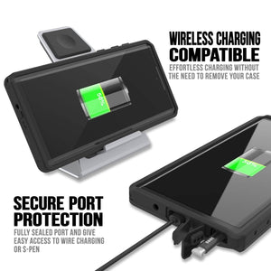 Galaxy Note 10 Waterproof Case, Punkcase Studstar Clear Thin Armor Cover (Color in image: black)