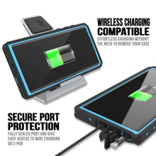 Load image into Gallery viewer, Galaxy Note 10 Waterproof Case, Punkcase Studstar Light Blue Thin Armor Cover (Color in image: black)

