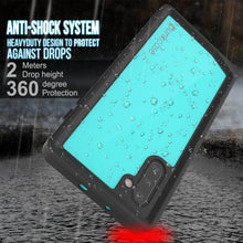 Cargar imagen en el visor de la galería, Galaxy Note 10 Waterproof Case, Punkcase Studstar Series Teal Thin Armor Cover (Color in image: light blue)
