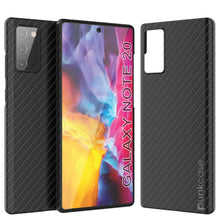Cargar imagen en el visor de la galería, Galaxy Note 20 Case, Punkcase CarbonShield, Heavy Duty &amp; Ultra Thin Cover (Color in image: Black)
