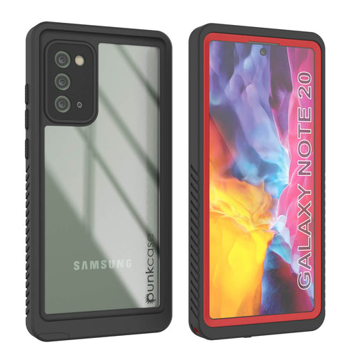 Galaxy Note 20 Case, Punkcase [Extreme Series] Armor Cover W/ Built In Screen Protector [Red] (Color in image: Red)