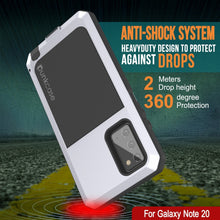 Cargar imagen en el visor de la galería, Galaxy Note 20  Case, PUNKcase Metallic White Shockproof  Slim Metal Armor Case [White] (Color in image: silver)
