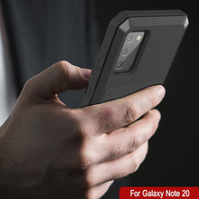 Cargar imagen en el visor de la galería, Galaxy Note 20 Ultra Case, PUNKcase Metallic Black Shockproof  Slim Metal Armor Case [Black] (Color in image: red)
