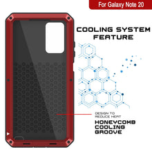 Cargar imagen en el visor de la galería, Galaxy Note 20  Case, PUNKcase Metallic Red Shockproof  Slim Metal Armor Case [Red] (Color in image: black)
