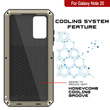 Load image into Gallery viewer, Galaxy Note 20  Case, PUNKcase Metallic Gold Shockproof  Slim Metal Armor Case [Gold] (Color in image: black)
