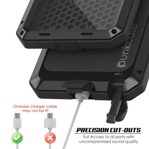 Galaxy Note 20 Ultra Case, PUNKcase Metallic Black Shockproof  Slim Metal Armor Case [Black] 