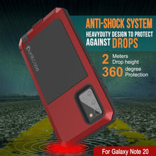 Cargar imagen en el visor de la galería, Galaxy Note 20  Case, PUNKcase Metallic Red Shockproof  Slim Metal Armor Case [Red] (Color in image: silver)
