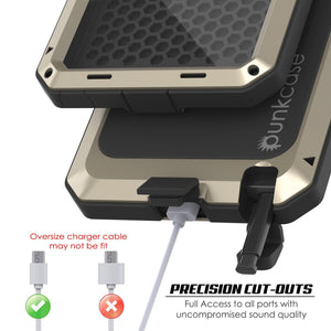 Galaxy Note 20  Case, PUNKcase Metallic Gold Shockproof  Slim Metal Armor Case [Gold] 