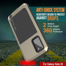 Load image into Gallery viewer, Galaxy Note 20  Case, PUNKcase Metallic Gold Shockproof  Slim Metal Armor Case [Gold] (Color in image: silver)
