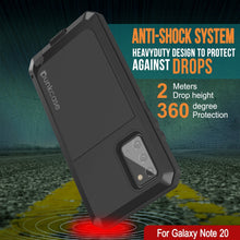 Cargar imagen en el visor de la galería, Galaxy Note 20 Ultra Case, PUNKcase Metallic Black Shockproof  Slim Metal Armor Case [Black] (Color in image: gold)
