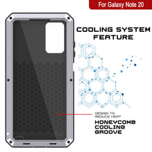 Cargar imagen en el visor de la galería, Galaxy Note 20  Case, PUNKcase Metallic White Shockproof  Slim Metal Armor Case [White] (Color in image: black)
