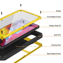 Cargar imagen en el visor de la galería, Galaxy Note 20  Case, PUNKcase Metallic Neon Shockproof  Slim Metal Armor Case [Neon] (Color in image: white)
