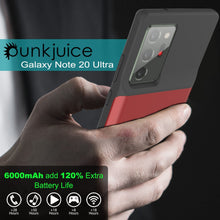 Cargar imagen en el visor de la galería, Galaxy Note 20 Ultra 6000mAH Battery Charger Slim Case [Red] 
