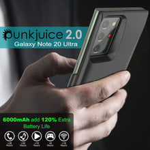 Cargar imagen en el visor de la galería, Galaxy Note 20 Ultra 6000mAH Battery Charger PunkJuice 2.0 Slim Case [Black] 
