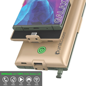 Galaxy Note 20 Ultra 6000mAH Battery Charger PunkJuice 2.0 Slim Case [Gold] (Color in image: Black)