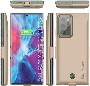 Galaxy Note 20 Ultra 6000mAH Battery Charger PunkJuice 2.0 Slim Case [Gold] 