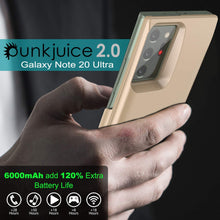 Cargar imagen en el visor de la galería, Galaxy Note 20 Ultra 6000mAH Battery Charger PunkJuice 2.0 Slim Case [Gold] 
