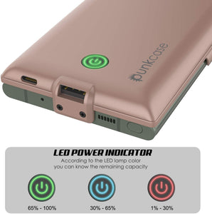 Galaxy Note 20 Ultra 6000mAH Battery Charger PunkJuice 2.0 Slim Case [Rose-Gold] (Color in image: Black)