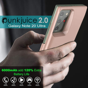 Galaxy Note 20 Ultra 6000mAH Battery Charger PunkJuice 2.0 Slim Case [Rose-Gold] (Color in image: Gold)