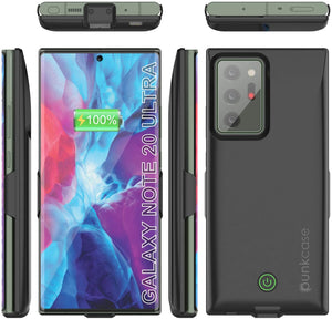 Galaxy Note 20 Ultra 6000mAH Battery Charger PunkJuice 2.0 Slim Case [Black] 