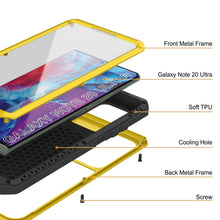 Cargar imagen en el visor de la galería, Galaxy Note 20 Ultra  Case, PUNKcase Metallic Neon Shockproof  Slim Metal Armor Case [Neon] (Color in image: white)
