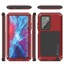 Cargar imagen en el visor de la galería, Galaxy Note 20 Ultra  Case, PUNKcase Metallic Red Shockproof  Slim Metal Armor Case [Red] (Color in image: gold)
