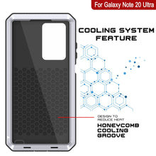 Cargar imagen en el visor de la galería, Galaxy Note 20 Ultra  Case, PUNKcase Metallic White Shockproof  Slim Metal Armor Case [White] (Color in image: black)
