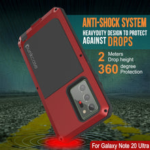 Cargar imagen en el visor de la galería, Galaxy Note 20 Ultra  Case, PUNKcase Metallic Red Shockproof  Slim Metal Armor Case [Red] (Color in image: silver)
