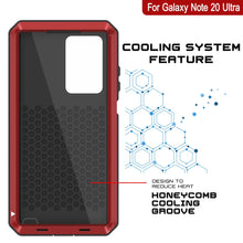 Cargar imagen en el visor de la galería, Galaxy Note 20 Ultra  Case, PUNKcase Metallic Red Shockproof  Slim Metal Armor Case [Red] (Color in image: black)
