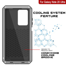 Cargar imagen en el visor de la galería, Galaxy Note 20 Ultra  Case, PUNKcase Metallic Silver Shockproof  Slim Metal Armor Case [Silver] (Color in image: black)
