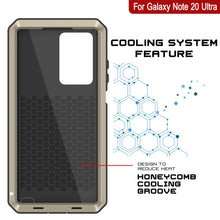 Cargar imagen en el visor de la galería, Galaxy Note 20 Ultra  Case, PUNKcase Metallic Gold Shockproof  Slim Metal Armor Case [Gold] (Color in image: black)
