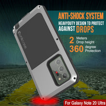 Cargar imagen en el visor de la galería, Galaxy Note 20 Ultra  Case, PUNKcase Metallic Silver Shockproof  Slim Metal Armor Case [Silver] (Color in image: gold)
