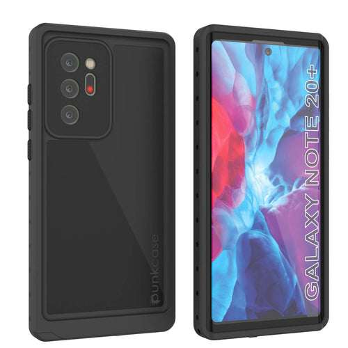 Galaxy Note 20 Ultra Waterproof Case, Punkcase Studstar Black Thin Armor Cover (Color in image: black)