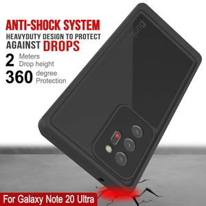 Galaxy Note 20 Ultra Waterproof Case, Punkcase Studstar Black Thin Armor Cover (Color in image: light blue)
