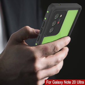 Galaxy Note 20 Ultra Waterproof Case, Punkcase Studstar Light Green Thin Armor Cover (Color in image: white)