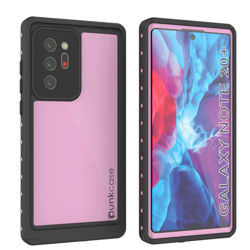 Galaxy Note 20 Ultra Waterproof Case, Punkcase Studstar Pink Thin Armor Cover (Color in image: pink)