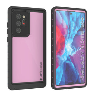 Galaxy Note 20 Ultra Waterproof Case, Punkcase Studstar Pink Thin Armor Cover (Color in image: pink)