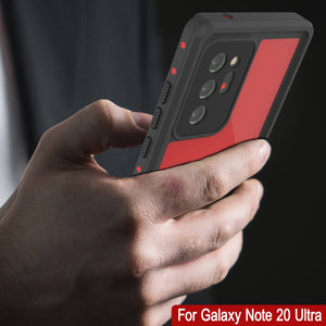Galaxy Note 20 Ultra Waterproof Case, Punkcase Studstar Red Series Thin Armor Cover (Color in image: white)