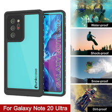 Load image into Gallery viewer, Galaxy Note 20 Ultra Waterproof Case, Punkcase Studstar Series Teal Thin Armor Cover (Color in image: light green)
