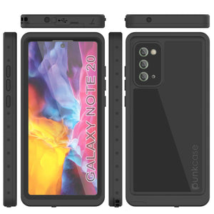 Galaxy Note 20 Waterproof Case, Punkcase Studstar Black Thin Armor Cover (Color in image: light green)