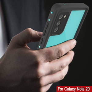 Galaxy Note 20 Waterproof Case, Punkcase Studstar Series Teal Thin Armor Cover (Color in image: white)