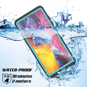 Galaxy Note 20 Waterproof Case, Punkcase Studstar Series Teal Thin Armor Cover (Color in image: black)