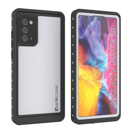 Galaxy Note 20 Waterproof Case, Punkcase Studstar White Thin Armor Cover (Color in image: white)
