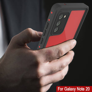 Galaxy Note 20 Waterproof Case, Punkcase Studstar Red Series Thin Armor Cover (Color in image: white)