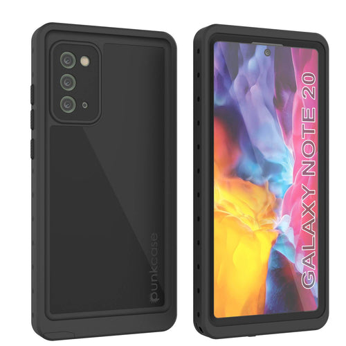 Galaxy Note 20 Waterproof Case, Punkcase Studstar Black Thin Armor Cover (Color in image: black)